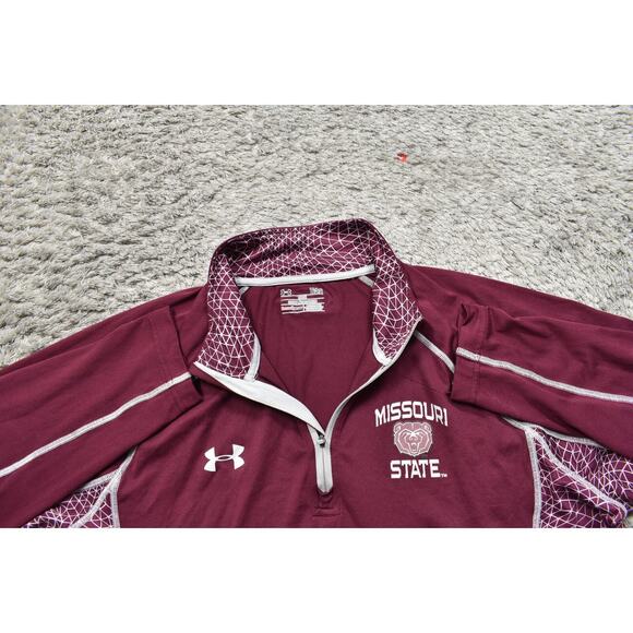 Under Armour Men's L Red Pullover Sweatshirt Loose Missouri State Quarter - Picture 6 of 7